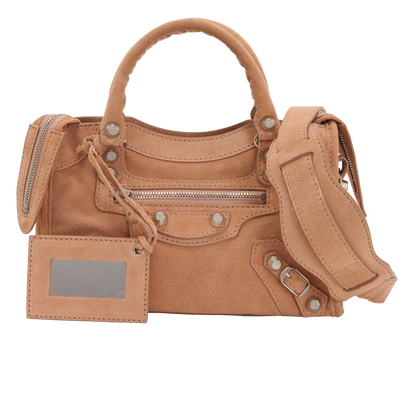 City Bag, &pound;575, Handbags, Pink, Suede, Front view